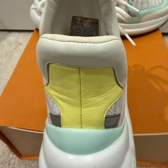 Louis Vuitton Pastel Multi-Panel Chunky Sneakers - Pink, Mint & Yellow - Picture 7 of 13